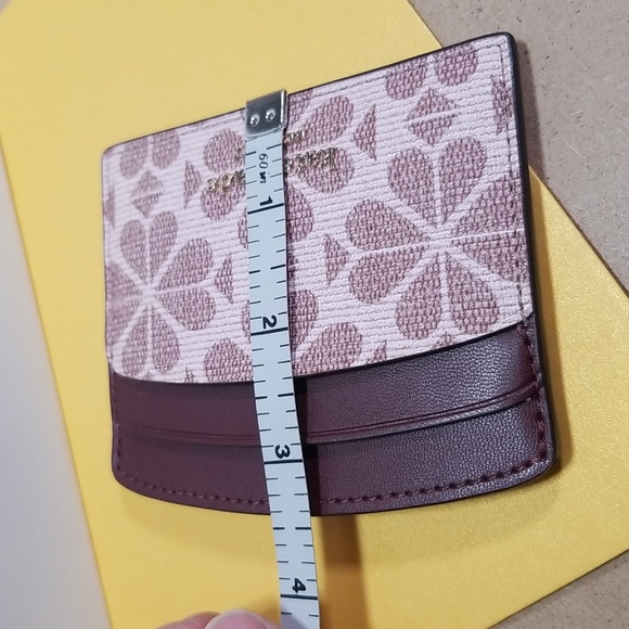 NWOT Kate Spade New York Spade Flower Card Case In Pink Bordeaux Multi - Picture 6 of 6